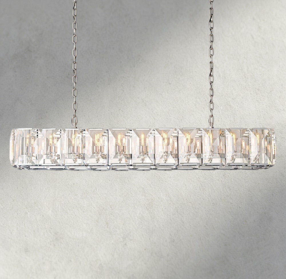 Harlow Crystal Rectangular Chandelier 42", 54", 62", 74"-chandelier-Jecanoli