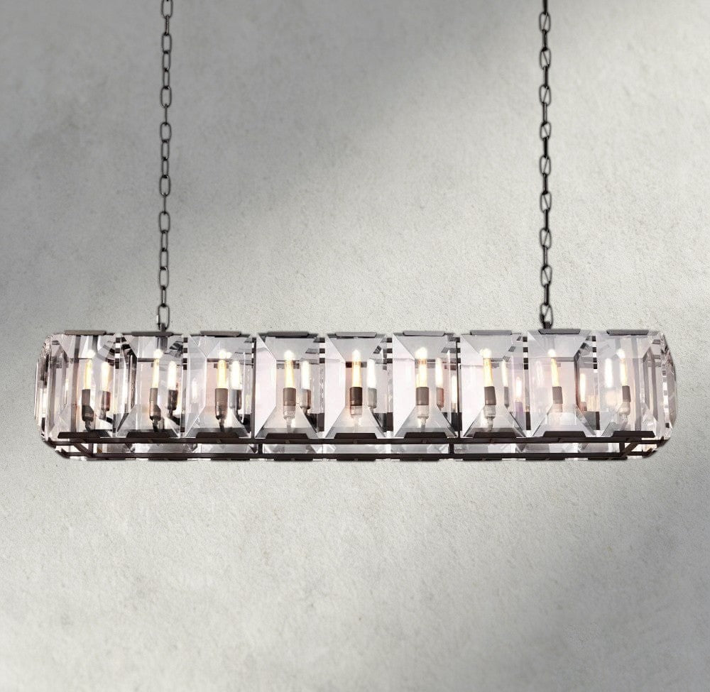 Harlow Crystal Rectangular Chandelier 42", 54", 62", 74"-chandelier-Jecanoli