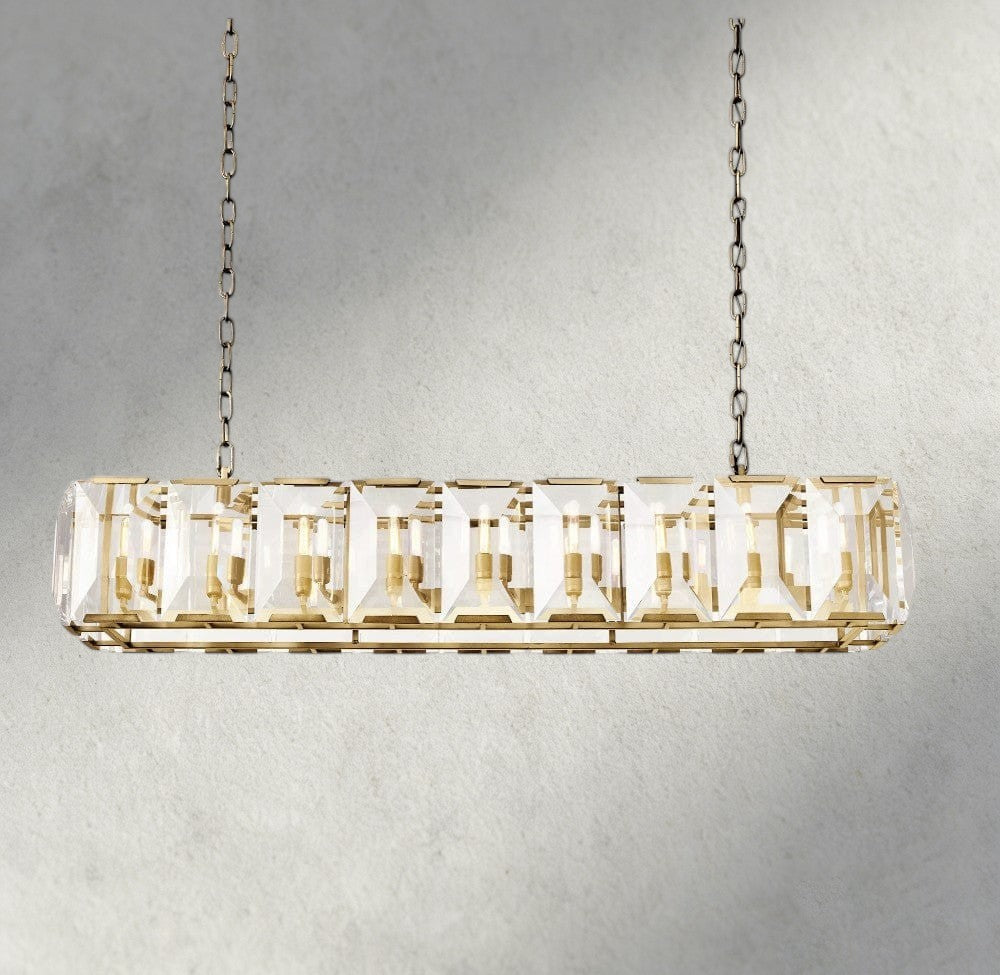 Harlow Crystal Rectangular Chandelier 42", 54", 62", 74"-chandelier-Jecanoli
