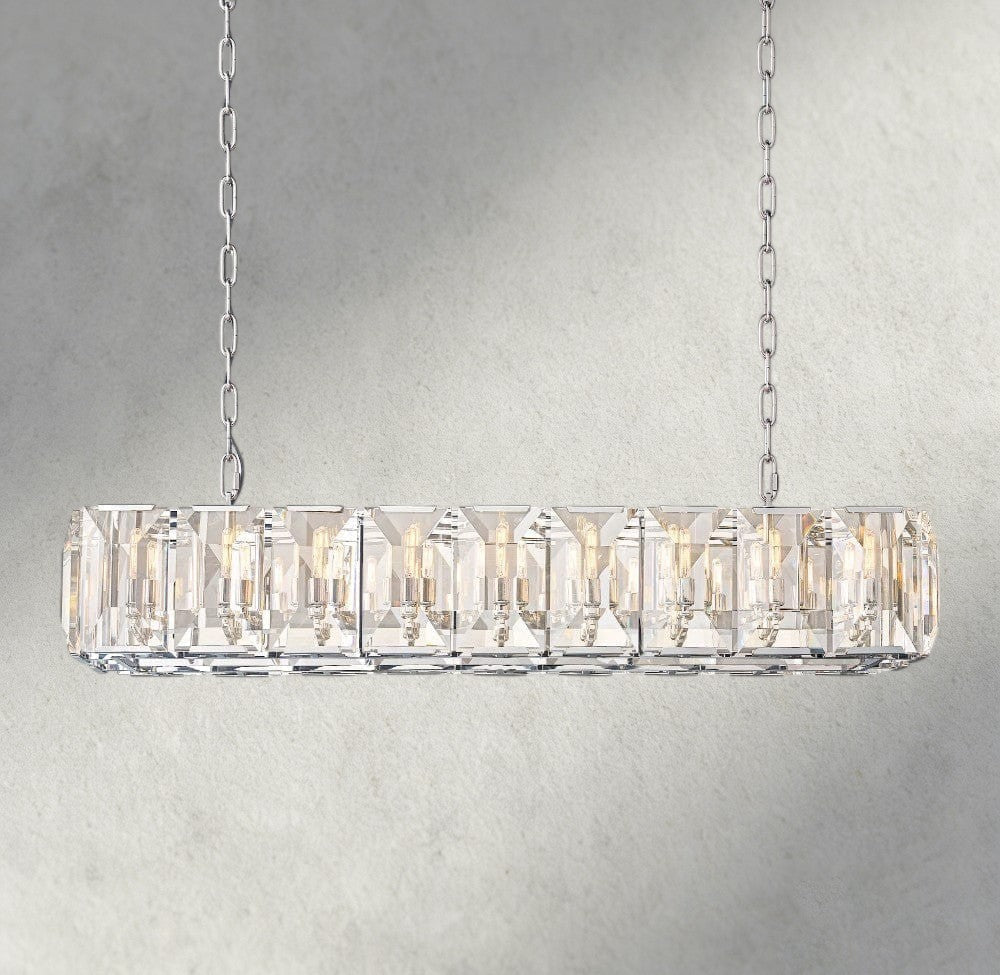 Harlow Crystal Rectangular Chandelier 42", 54", 62", 74"-chandelier-Jecanoli