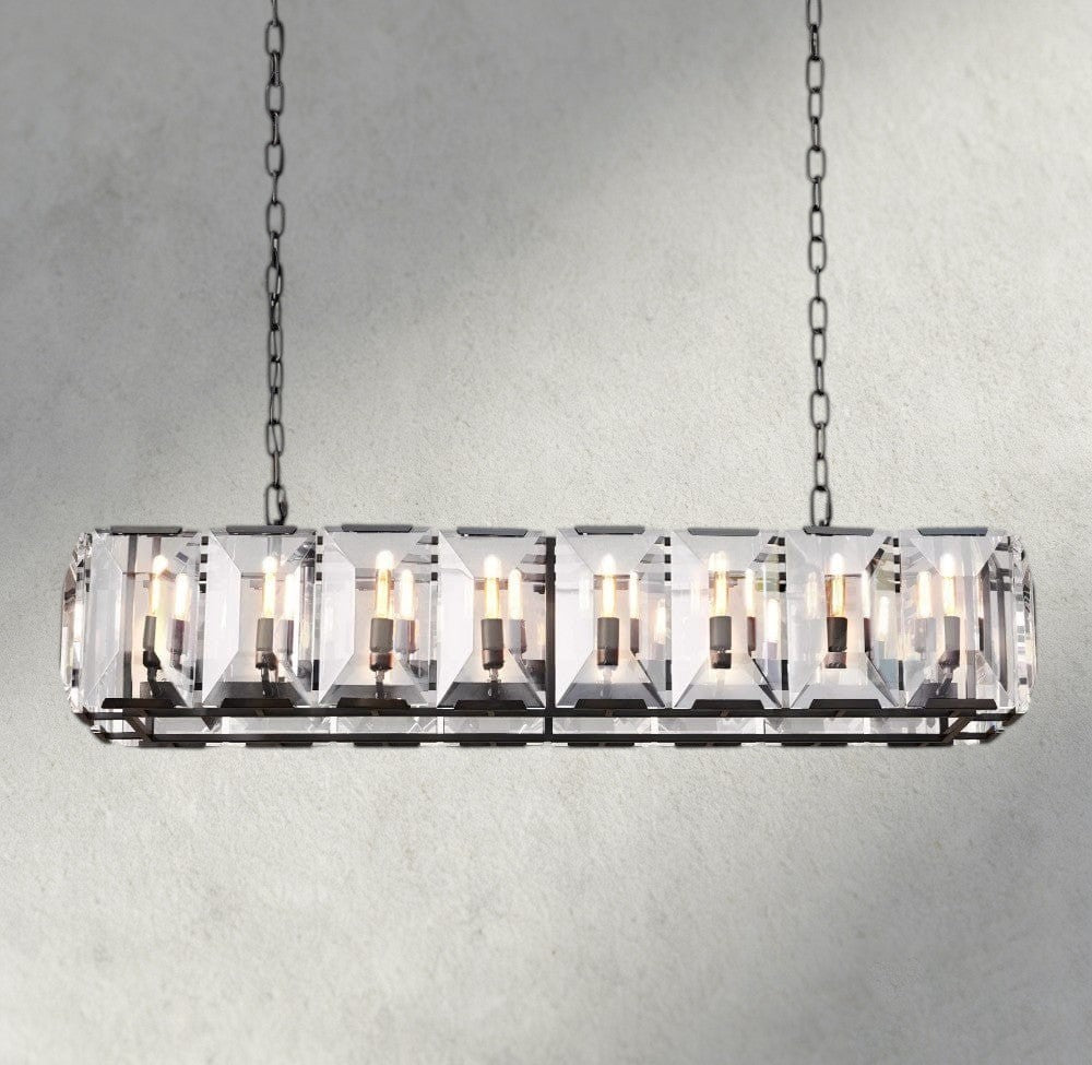 Harlow Crystal Rectangular Chandelier 42", 54", 62", 74"-chandelier-Jecanoli