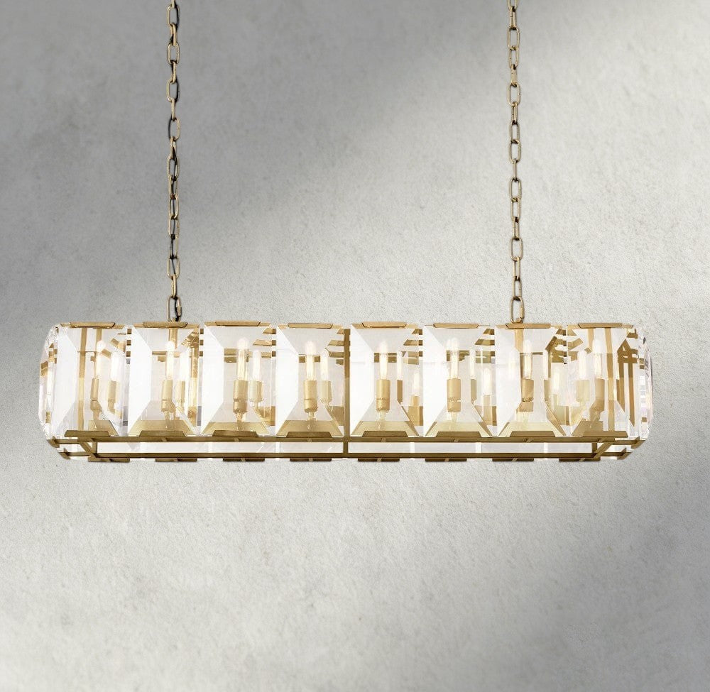 Harlow Crystal Rectangular Chandelier 42", 54", 62", 74"-chandelier-Jecanoli