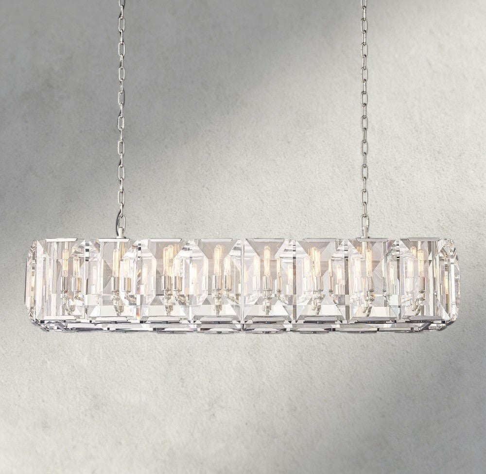 Harlow Crystal Rectangular Chandelier 42", 54", 62", 74"-chandelier-Jecanoli