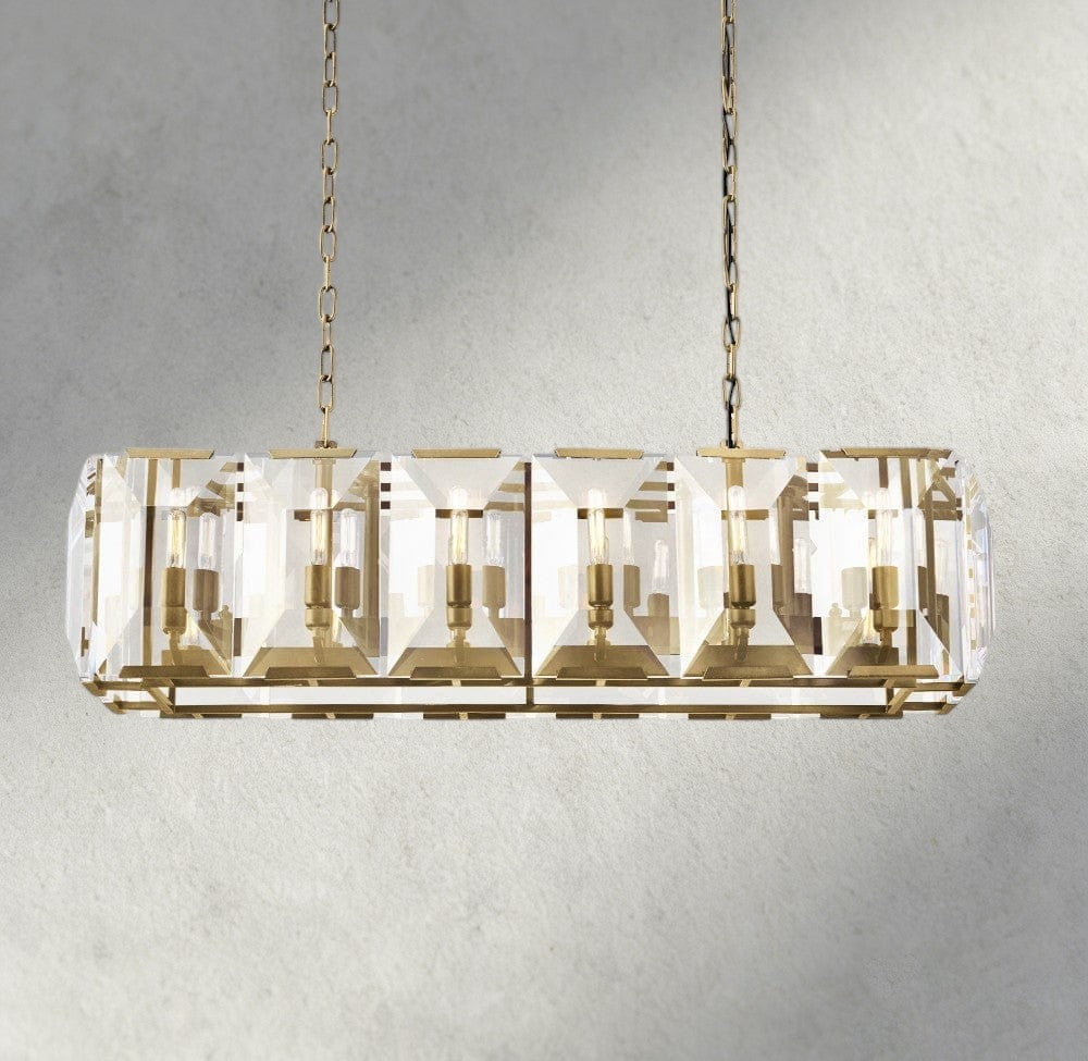 Harlow Crystal Rectangular Chandelier 42", 54", 62", 74"-chandelier-Jecanoli