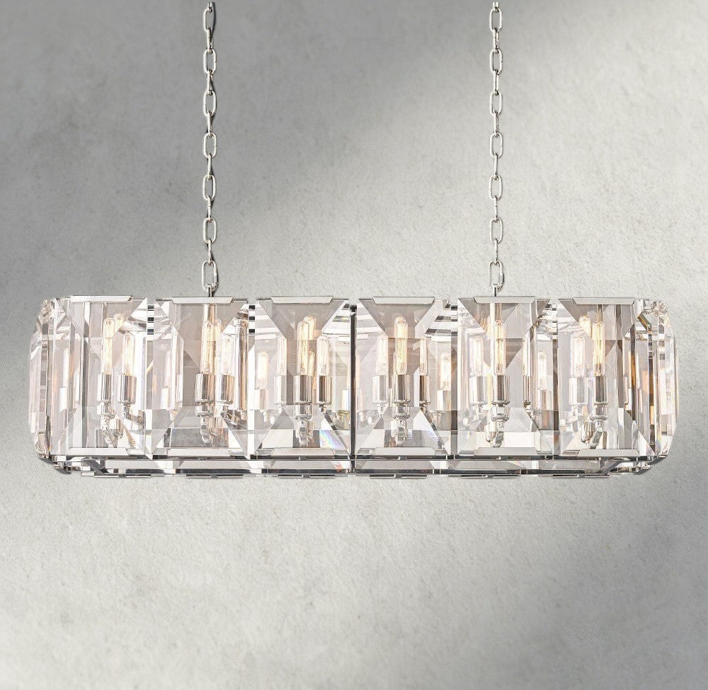 Harlow Crystal Rectangular Chandelier 42", 54", 62", 74"-chandelier-Jecanoli