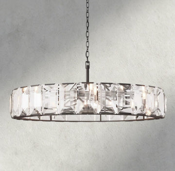 Harlow Crystal Round Chandelier 19", 31", 43", 60"-chandelier-Jecanoli