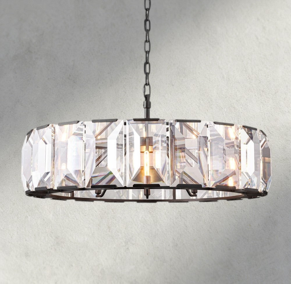 Harlow Crystal Round Chandelier 19", 31", 43", 60"-chandelier-Jecanoli