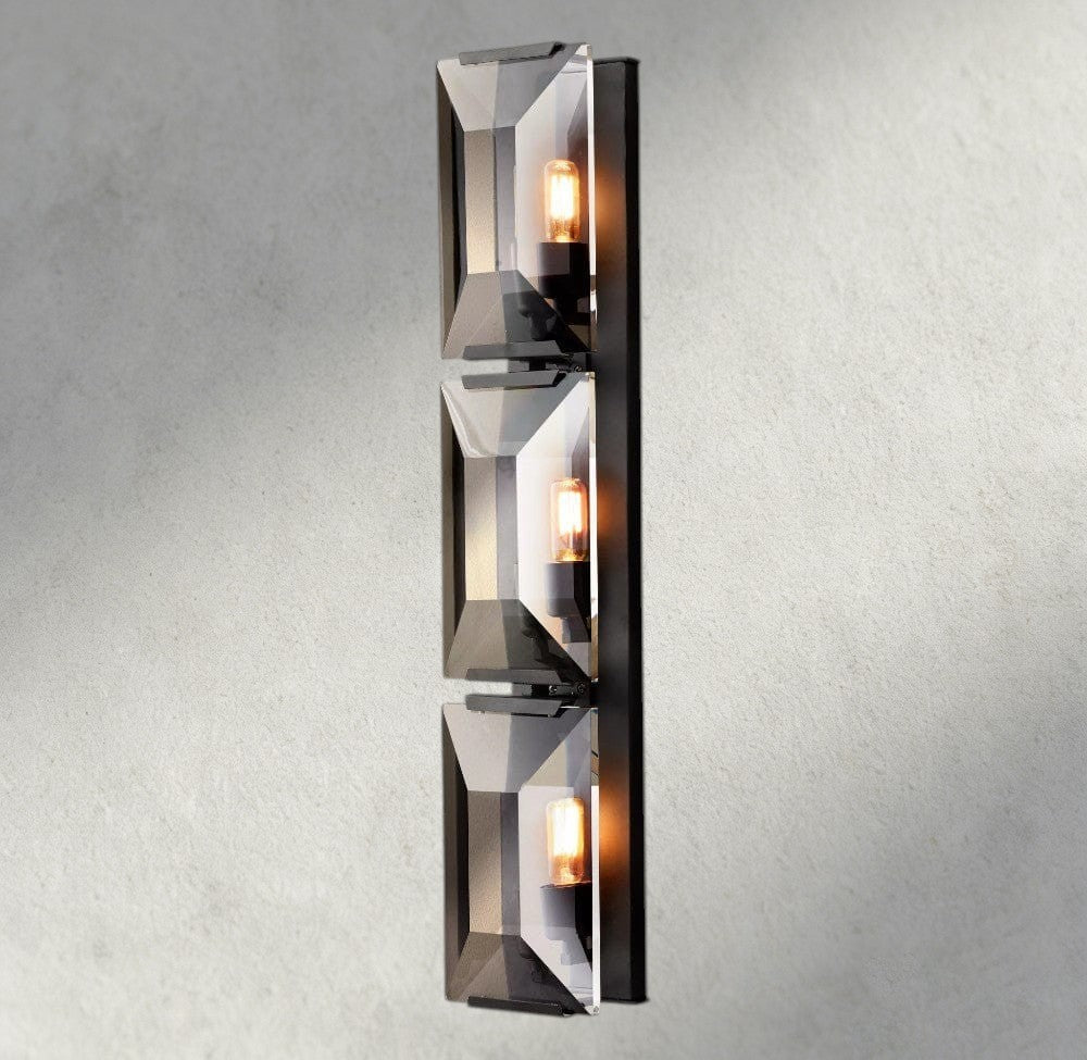 Harlow Crystal Triple Sconce-wall sconce-Jecanoli