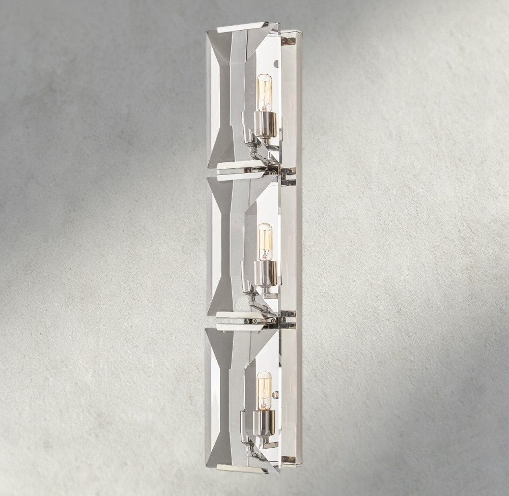 Harlow Crystal Triple Sconce-wall sconce-Jecanoli