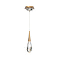 Hellebore LED Mini Pendant Light in Aged Brass.