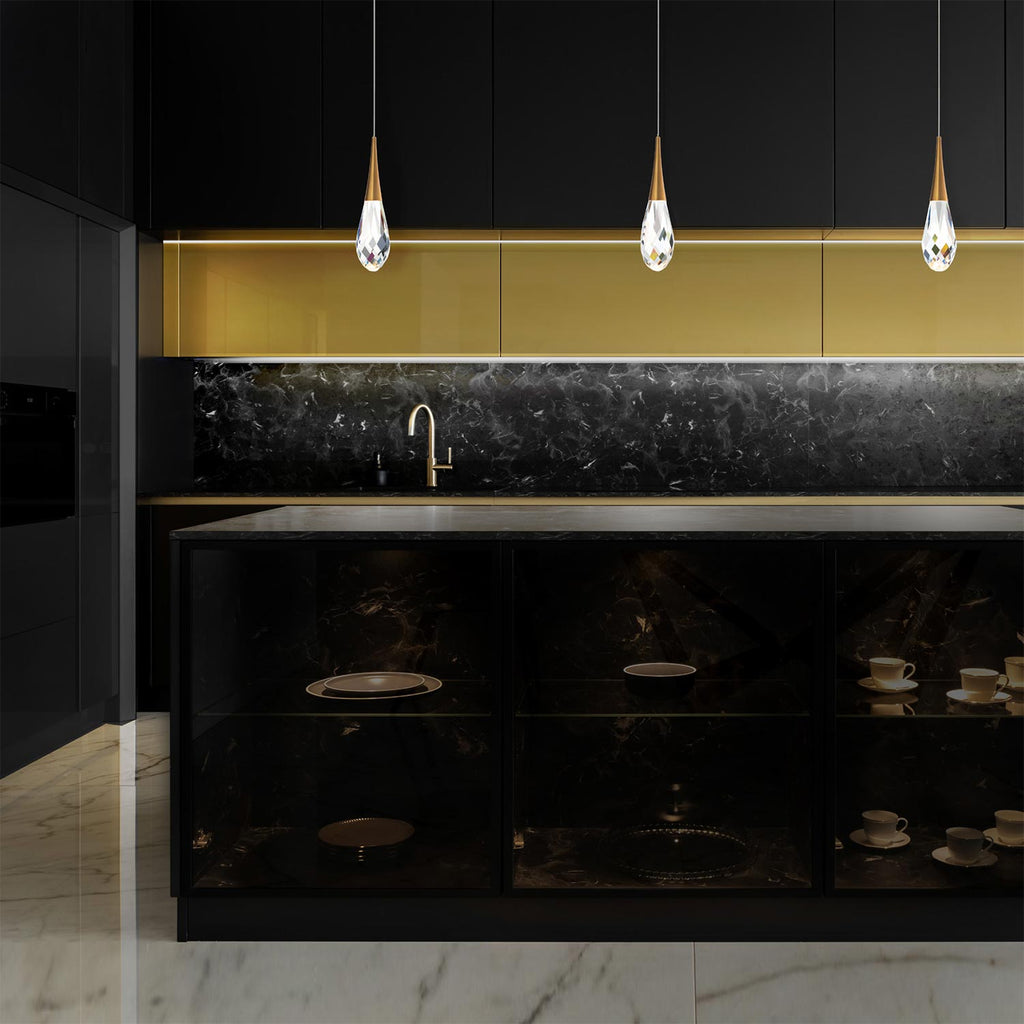 Hellebore LED Mini Pendant Light in bathroom.