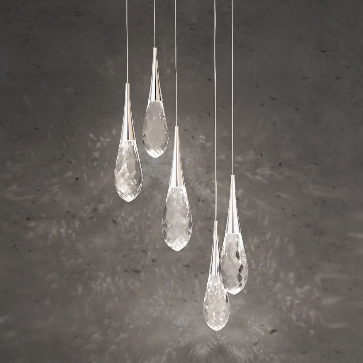 Hellebore LED Multi Light Pendant Light in Detail.