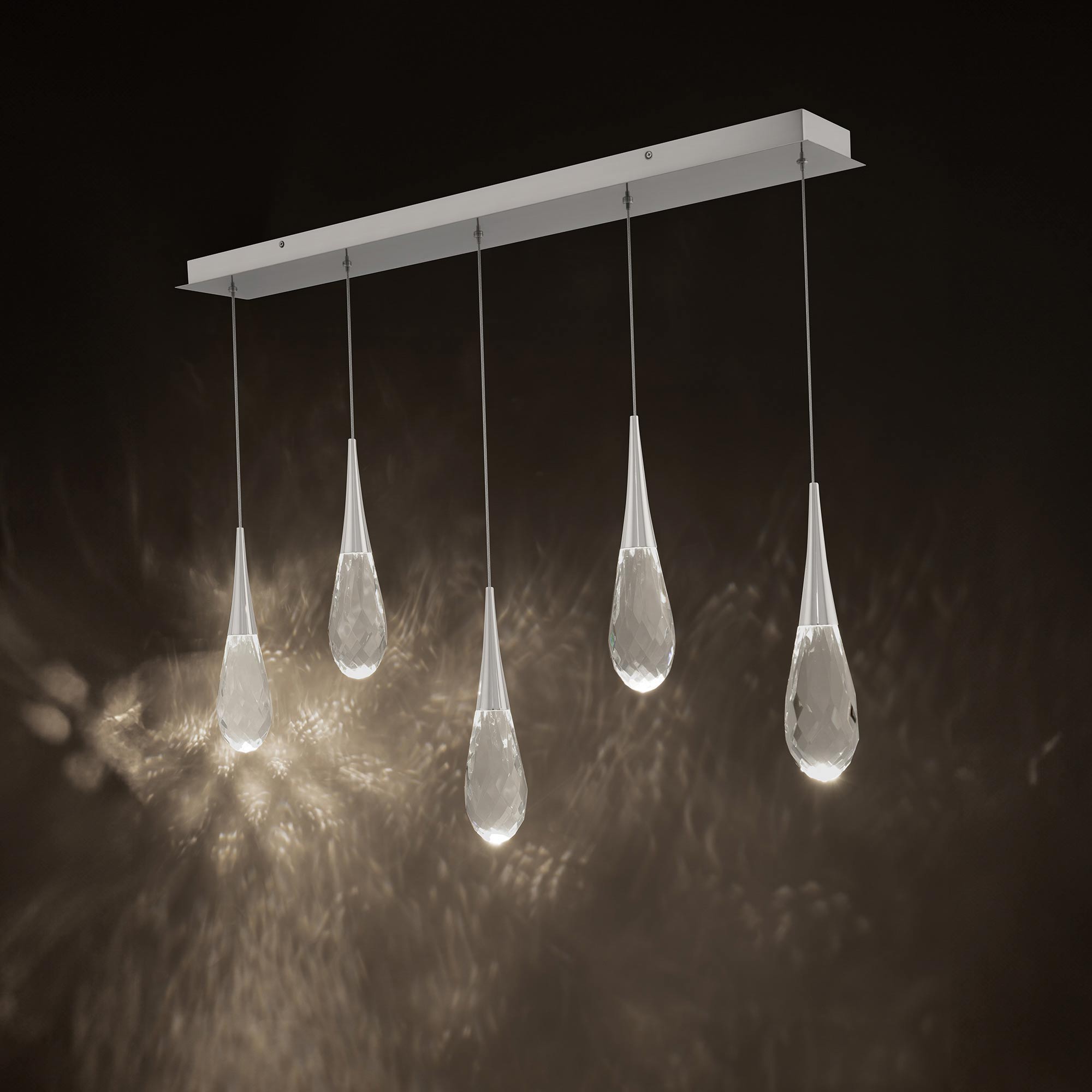 Hellebore Linear LED Multi Pendant Light in Detail.