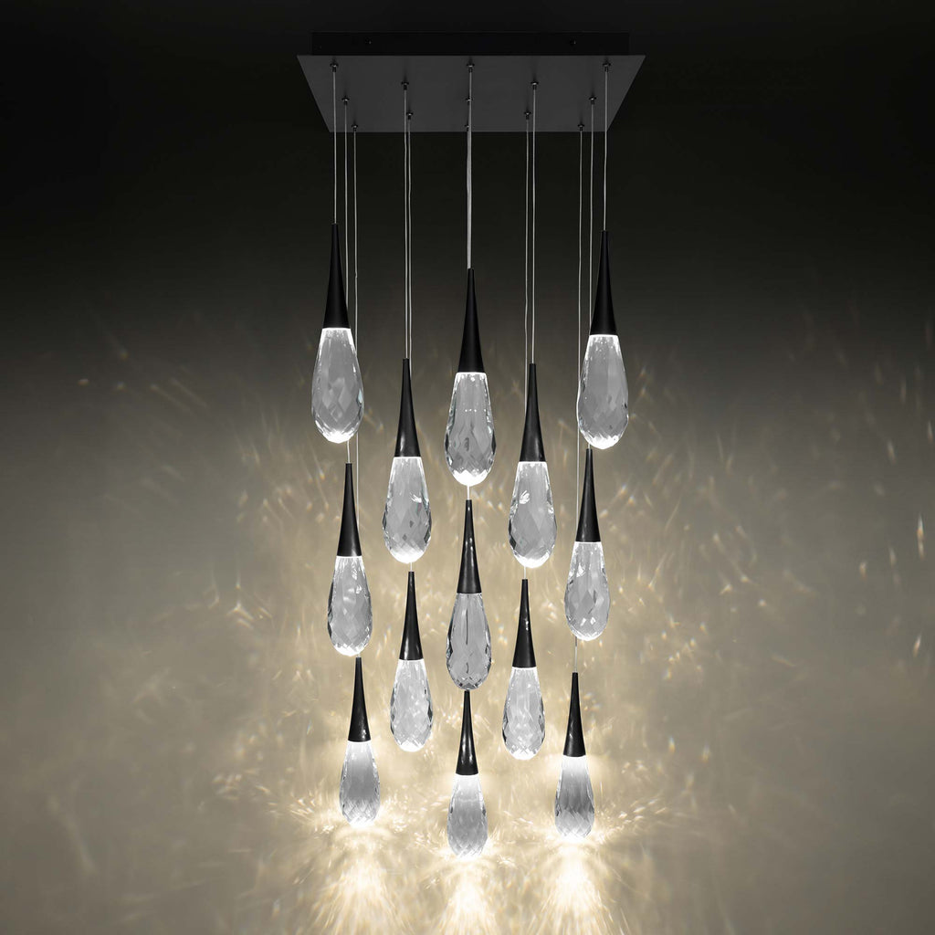 Hellebore Square LED Multi Pendant Light in Detail.