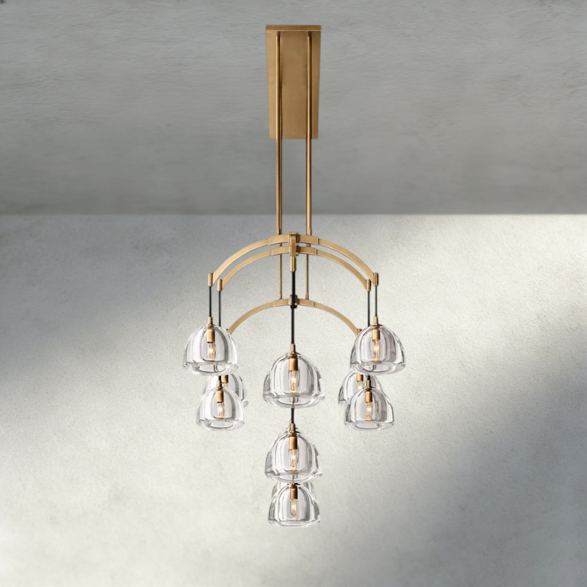 Hemisphere Linear Chandelier 54", 72"-chandelier-Jecanoli