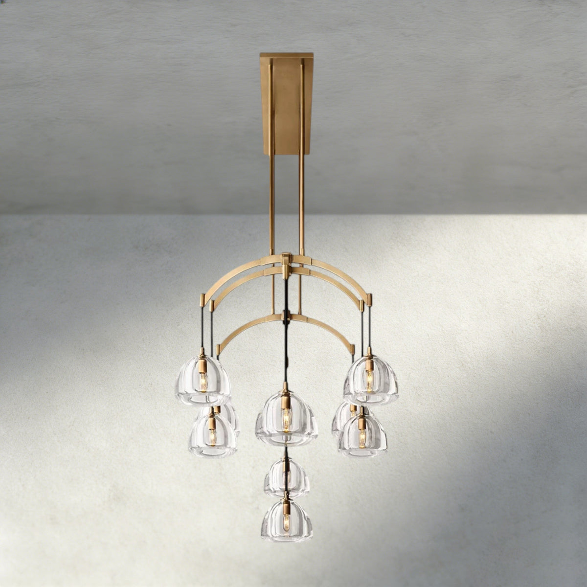 Hemisphere Linear Chandelier 54", 72"-chandelier-Jecanoli