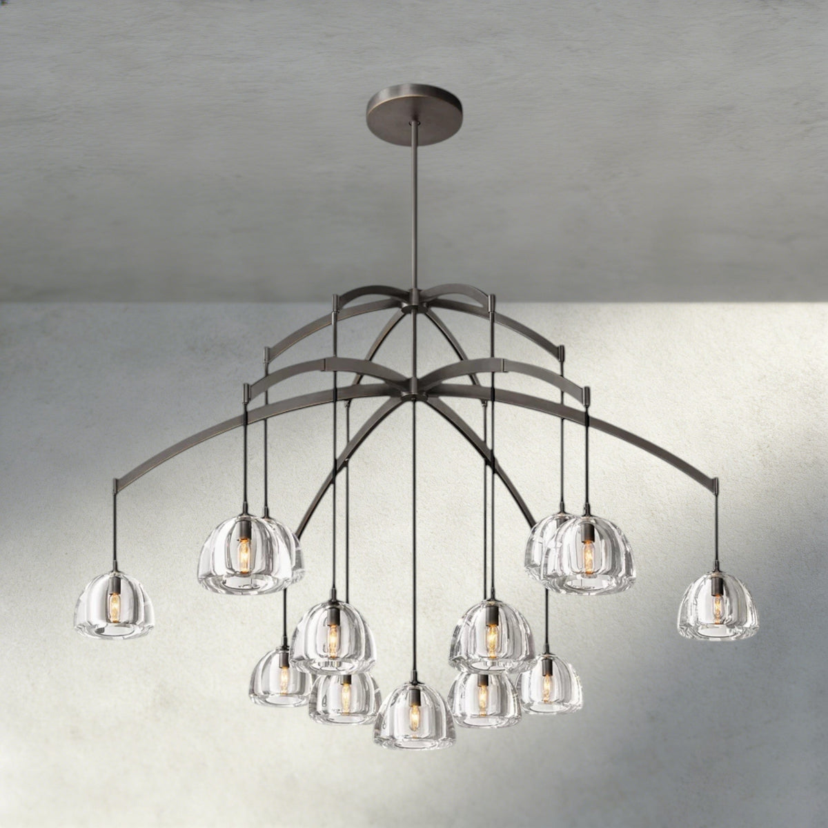 Hemisphere Round Chandelier 36", 48", 60"-chandelier-Jecanoli