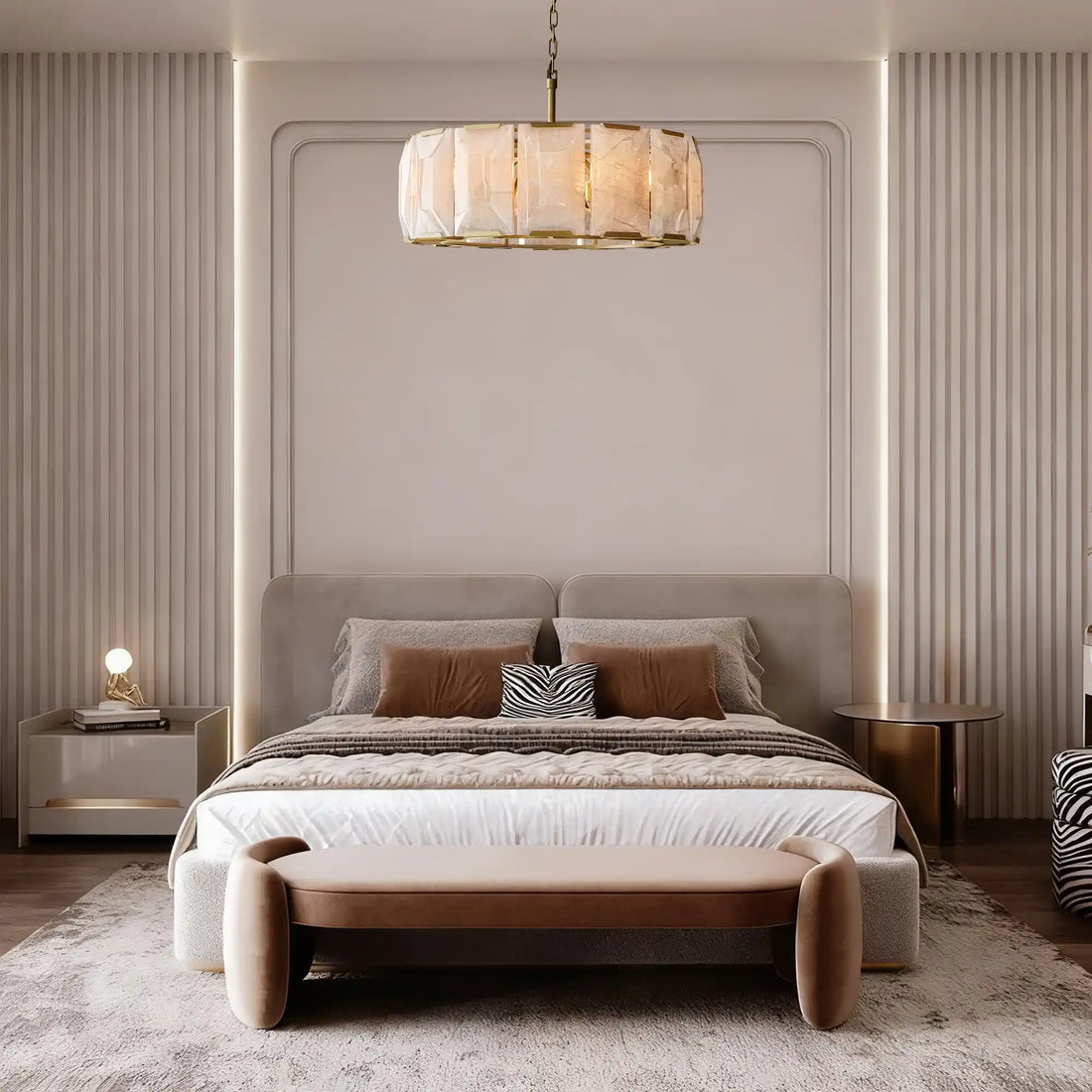 Harlow Calcite Round Chandelier 19", 31", 43", 60"-chandelier-Jecanoli