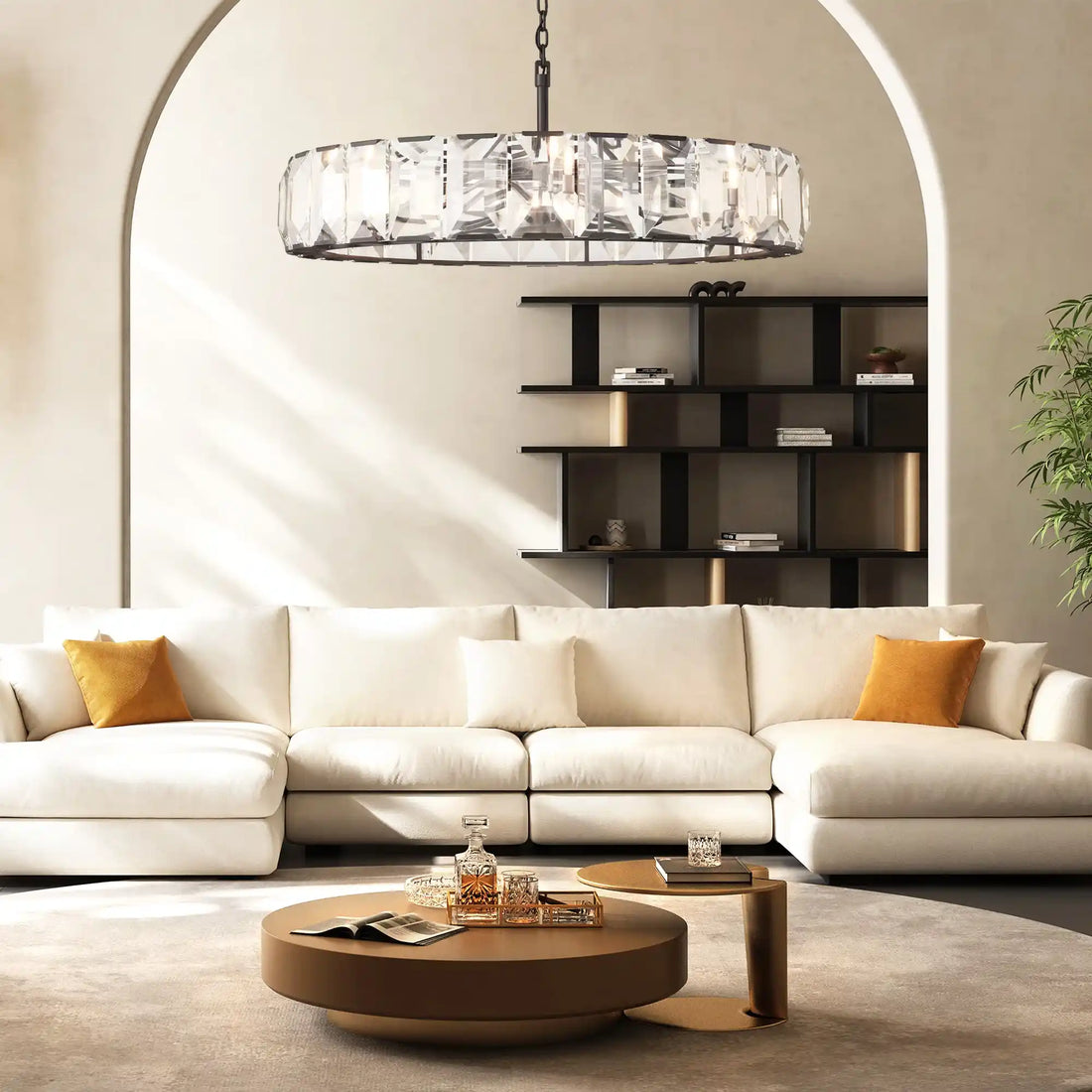 Harlow Crystal Round Chandelier 19", 31", 43", 60"-chandelier-Jecanoli