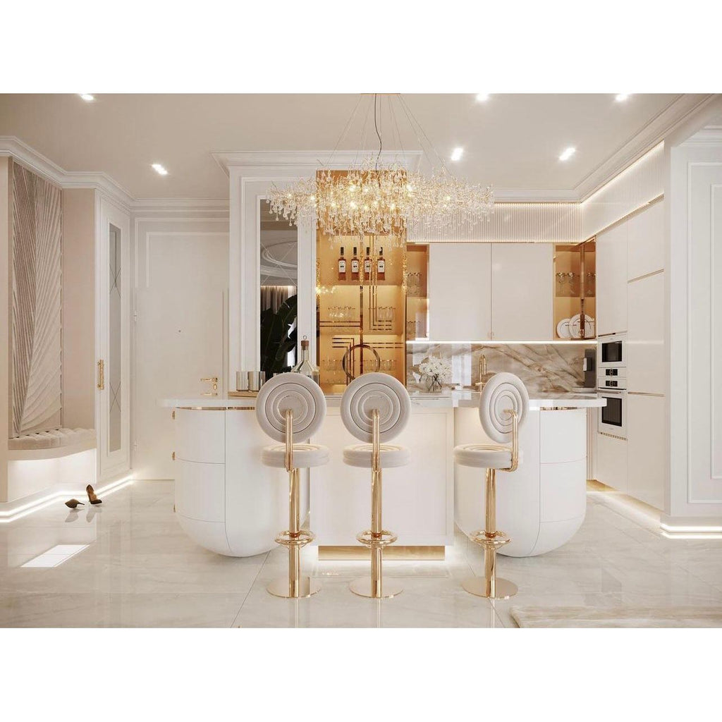 Lukas Oval Branching Brass Linear Teardrop Chandelier