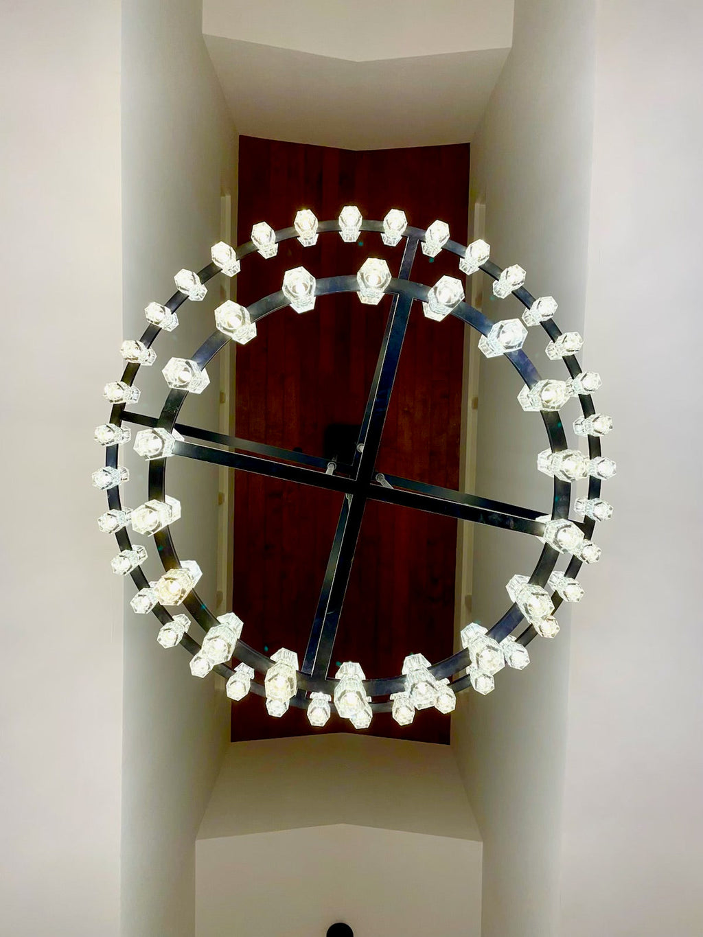 Auraline Crystal 2-Tier Round Chandelier 60"