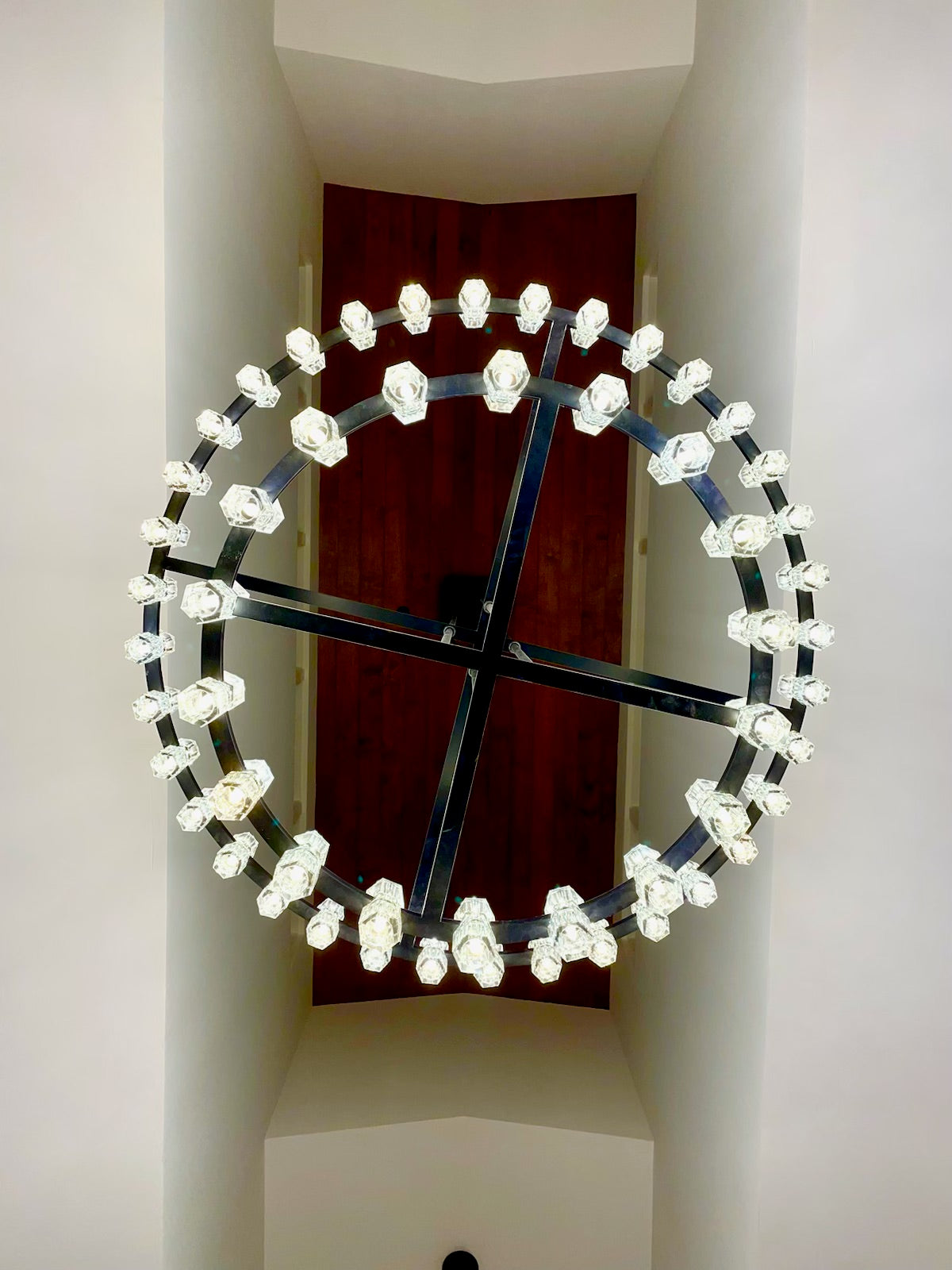 Auraline Crystal 2-Tier Round Chandelier 60"
