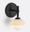 Alabaster Shade Greenwich Wall Sconce-Jecanoli