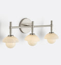Alabaster Shade Greenwich Triple Wall Sconce-Jecanoli