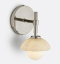 Alabaster Shade Greenwich Wall Sconce-Jecanoli