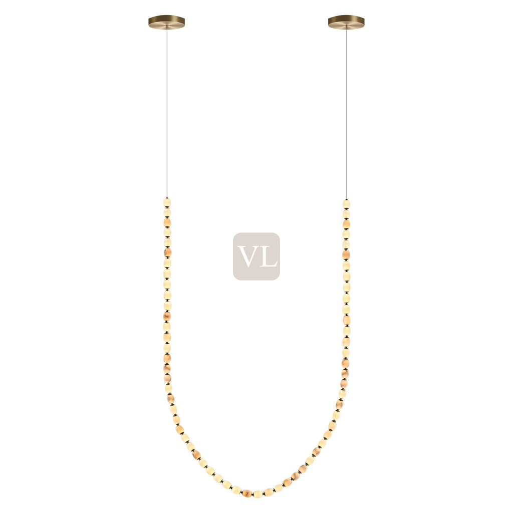 Alabaster Bead LED Pendant Light