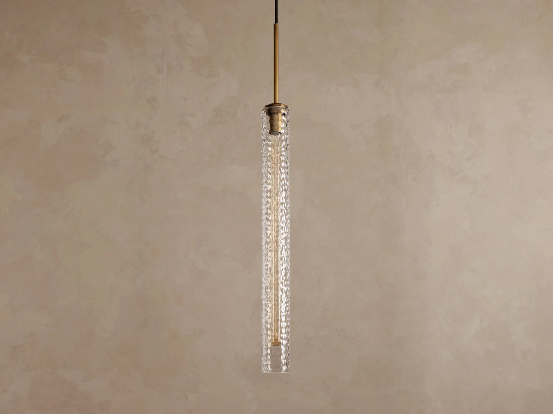 Colleena Hammered Glass Pendant