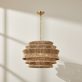 Antigua Drum Rattan Chandelier-Chandelier-Jecanoli