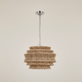 Antigua Drum Rattan Chandelier-Chandelier-Jecanoli