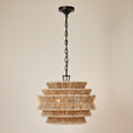 Antigua Drum Rattan Chandelier-Chandelier-Jecanoli