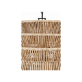 Antigua Drum Rattan Chandelier-Chandelier-Jecanoli