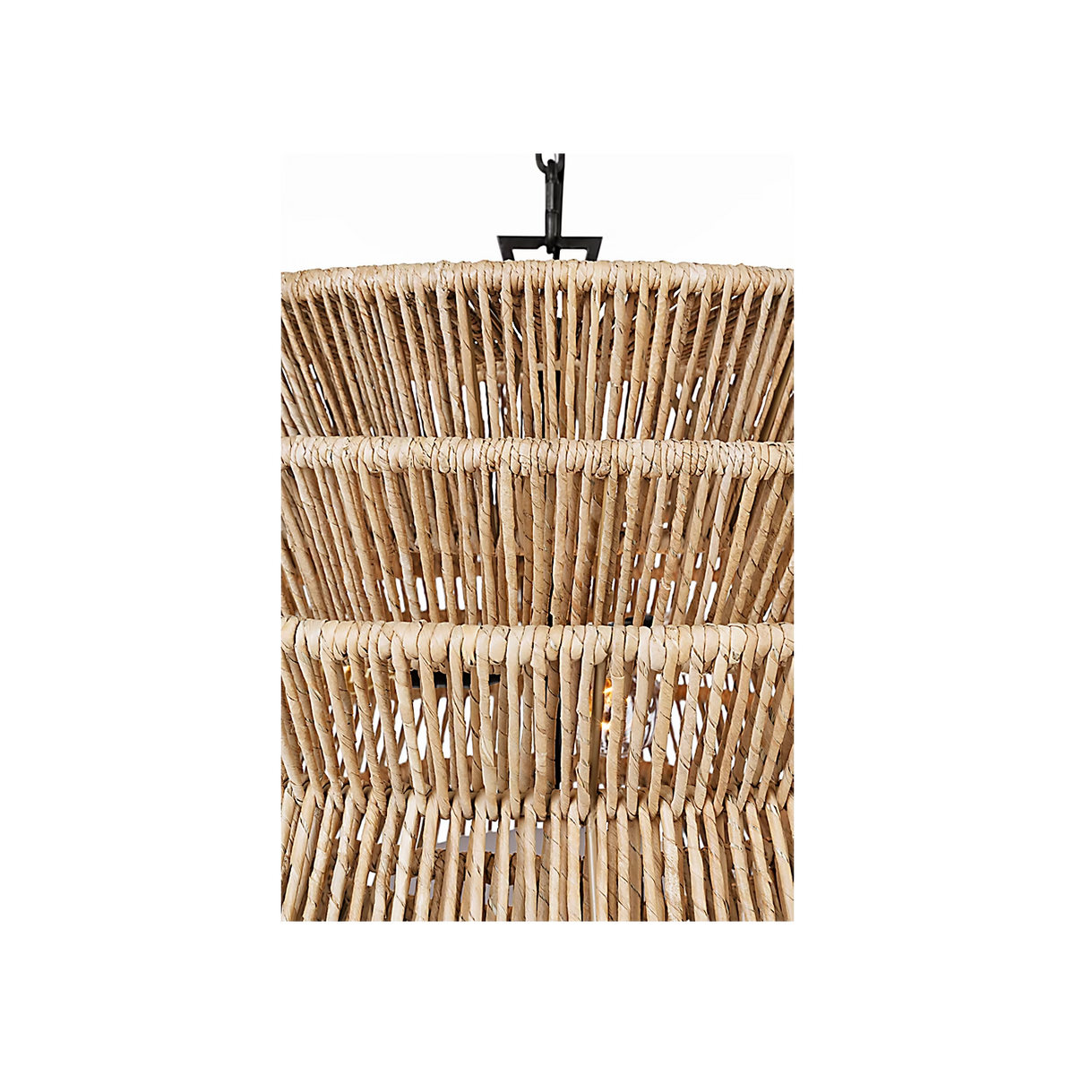 Antigua Drum Rattan Chandelier-Chandelier-Jecanoli