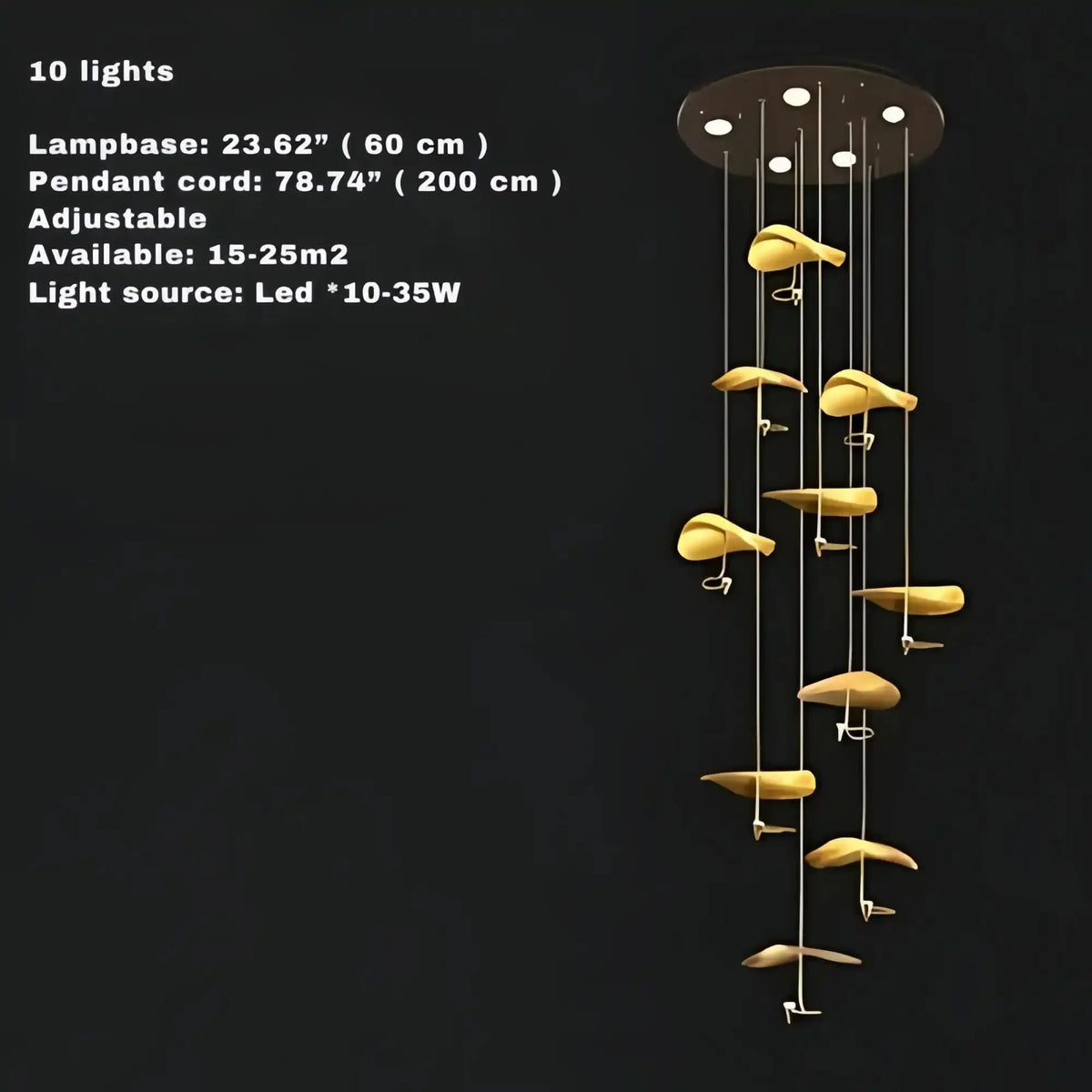 Jenissa Vintage Crystal Staircase Chandelier High Ceiling Luxury Lighting - 3 - LightGoldWarm LightJecanoli