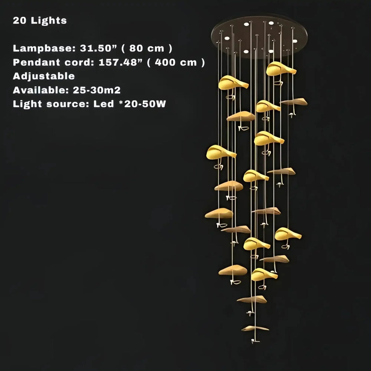Jenissa Vintage Crystal Staircase Chandelier High Ceiling Luxury Lighting - 3 - LightGoldWarm LightJecanoli