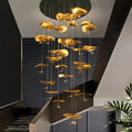 Jenissa Vintage Crystal Staircase Chandelier High Ceiling Luxury Lighting - 20 - LIghtGoldWarm LightJecanoli