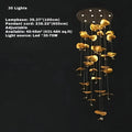Jenissa Vintage Crystal Staircase Chandelier High Ceiling Luxury Lighting - 3 - LightGoldWarm LightJecanoli
