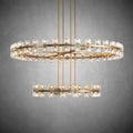 Auraline Crystal 2-Tier Round Chandelier 60"