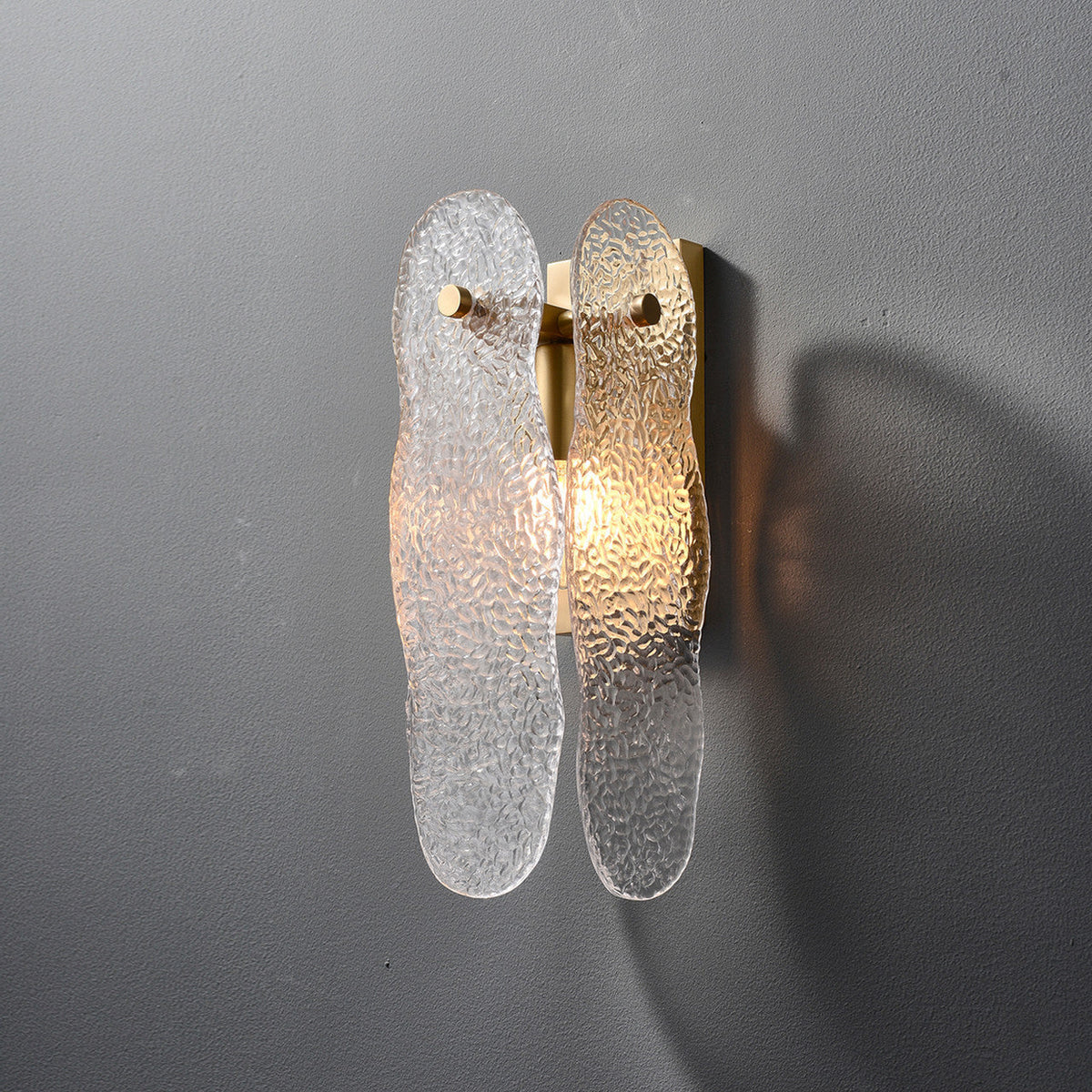 Ice Sculpture Glass Wall Sconce-wall sconce for bedroom,wall sconce for dining roo-Jecanoli