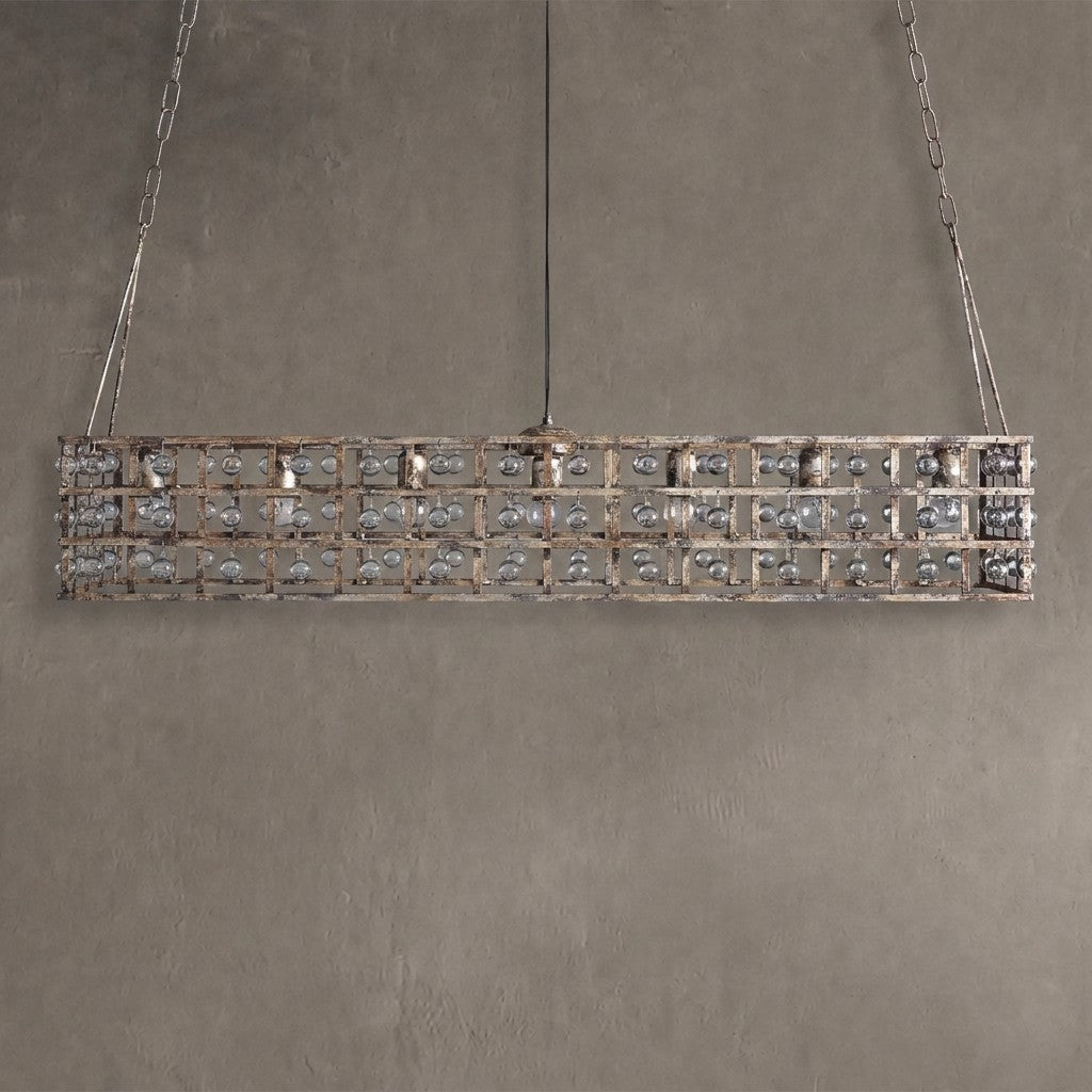 La Cage Rectangular Chandelier 7 Light