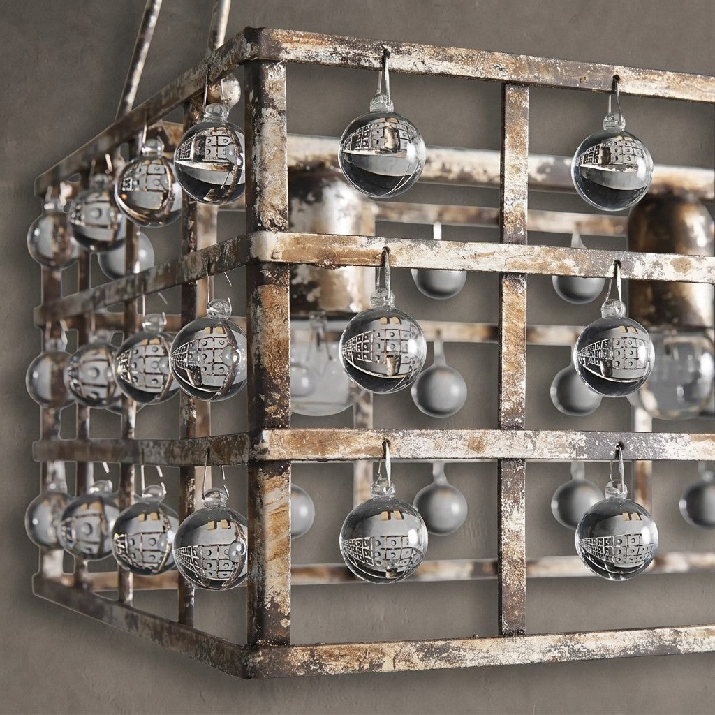 La Cage Rectangular Chandelier 7 Light