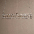 La Caged Rectangular Chandelier 7-Light - Silver ClayBlushlighting