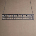 La Caged Rectangular Chandelier 7-Light - BlackBlushlighting