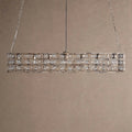 La Caged Rectangular Chandelier 7-Light - BlackBlushlighting