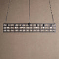 La Caged Rectangular Chandelier 7-Light - BlackBlushlighting