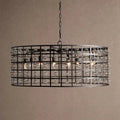 La Caged Round Chandelier 6/8/12 Light - 8-LightBlackBlushlighting