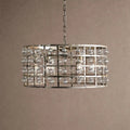 La Caged Round Chandelier 6/8/12 Light - 6-LightSilver ClayBlushlighting